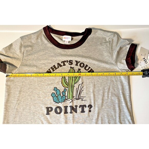 NEW Lularoe Medium Liv PLANT‎ LOVER Graphic Tee Shirt Top "WHATS YOUR POINT?" - Picture 6 of 8